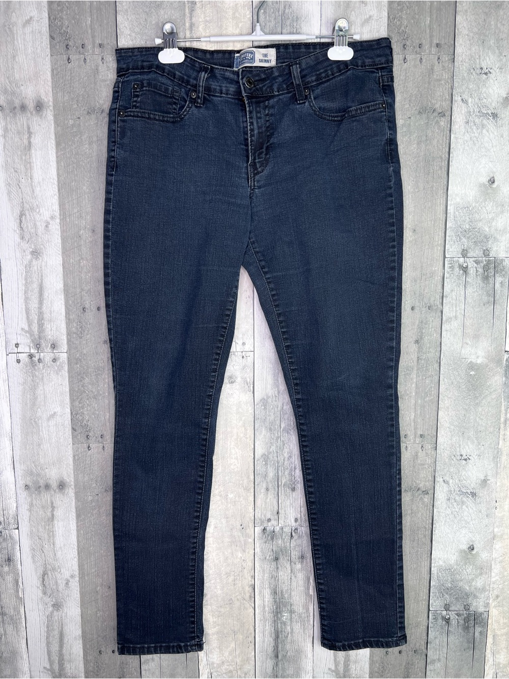 LEVIS Signature Dark Wash Blue The Skinny Jeans Embellished Pockets Size 12